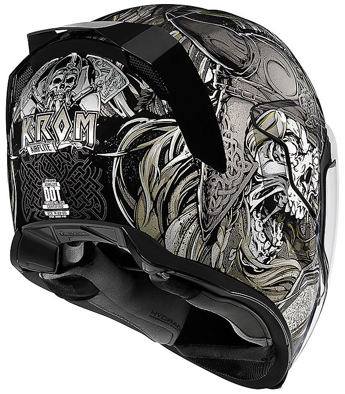 Helmet Moto Integrale Icon AIRFLITE Krom Black For Sale Online