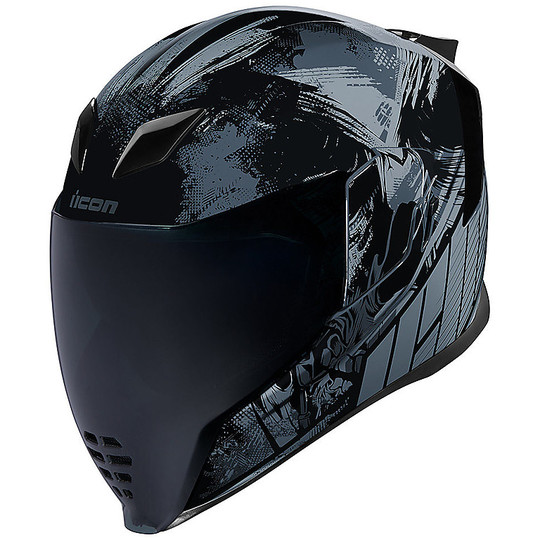 Helmet Moto Integrale Icon AIRFLITE Stim Black