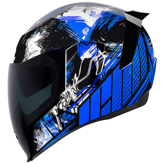 Helmet Moto Integrale Icon AIRFLITE Stim Blue