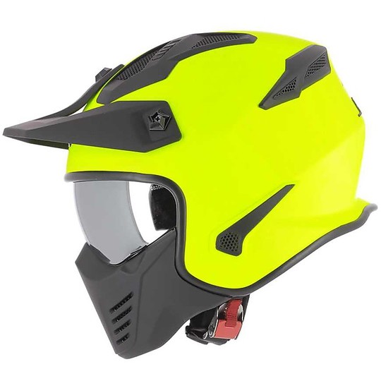 Helmet Moto Jet Astone ELEKTRON Fluo Yellow Opaque Removable Menotoniera