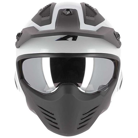 Helmet Moto Jet Astone ELEKTRON Glossy White Removable Menotoniera