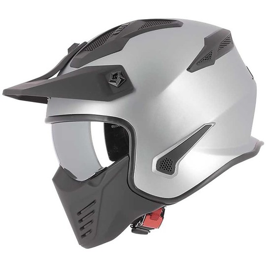 Helmet Moto Jet Astone ELEKTRON Silver Removable Menotoniera