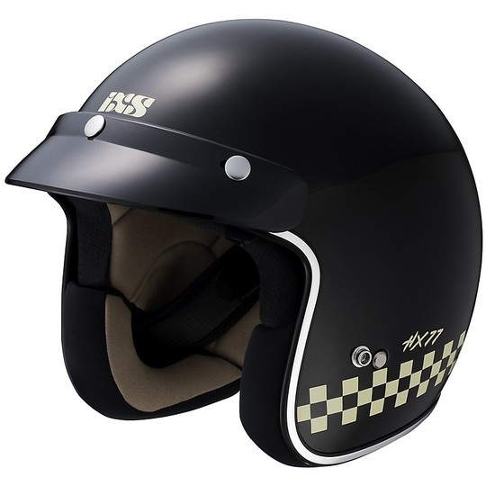 Helmet Moto Jet Custom Ixs 77 2.0 Matt Black Ivory