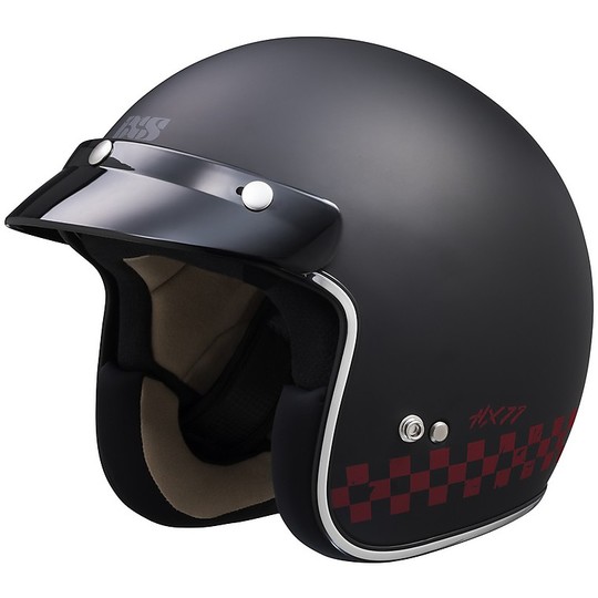 Helmet Moto Jet Custom Ixs 77 2.0 Matte Black Purple