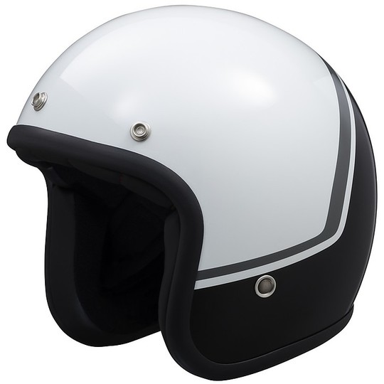 Helmet Moto Jet Custom Ixs 77 2.2 White Black Gray