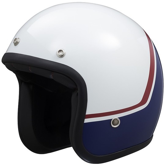 Helmet Moto Jet Custom Ixs 77 2.2 White Blue Red