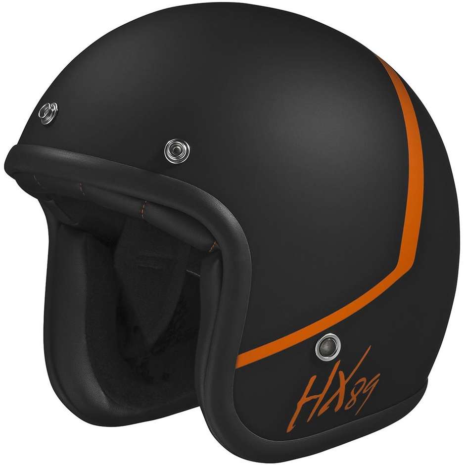 Helmet Moto Jet Custom Ixs 89 2.0 Black Matt Orange