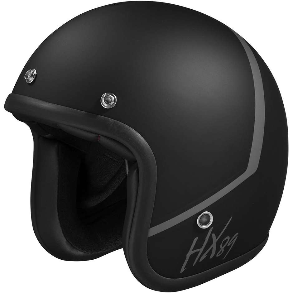 Helmet Moto Jet Custom Ixs 89 2.0 Matt Black Gray