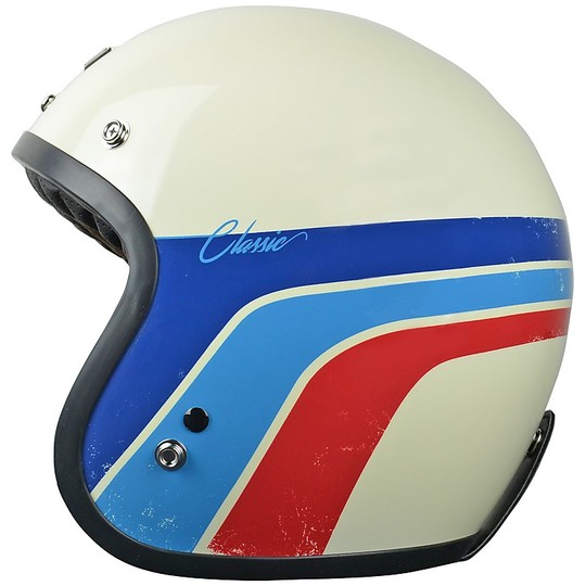 Helmet Moto Jet Custom Origin PRIMO CLASSIC VINTAGE Matt White