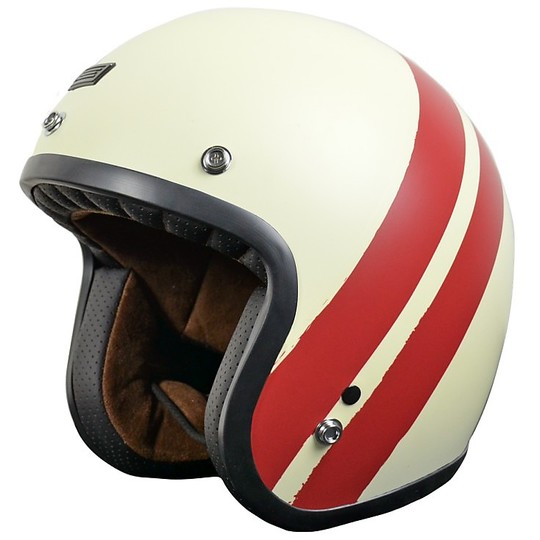 Helmet Moto Jet Custom Origin PRIMO JACK White Red Opaque