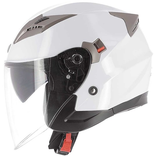 Helmet Moto Jet Double Visor Astone DJ9 Glossy White
