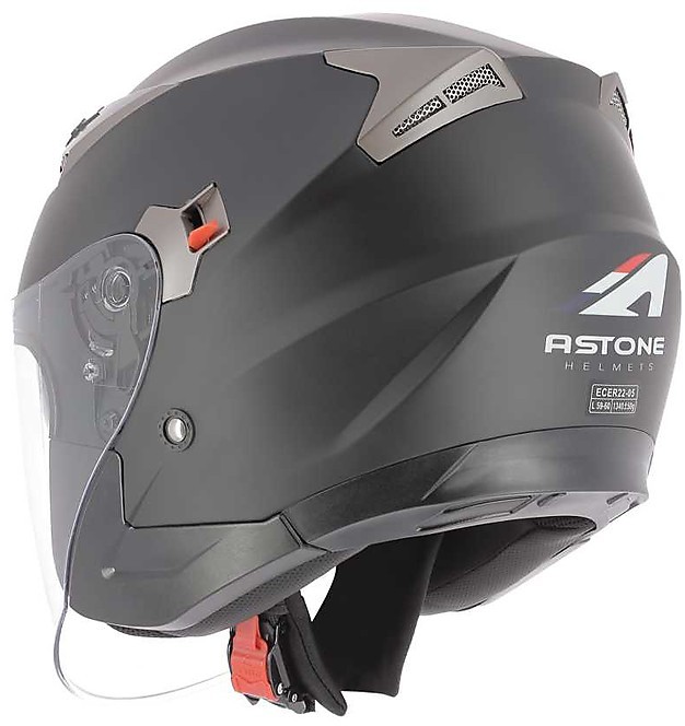 Astone DJ8 - Casque Jet Moto Rétro Urbain Vintage, Écran Solaire & Ventilation, Homologué ECE 22.05