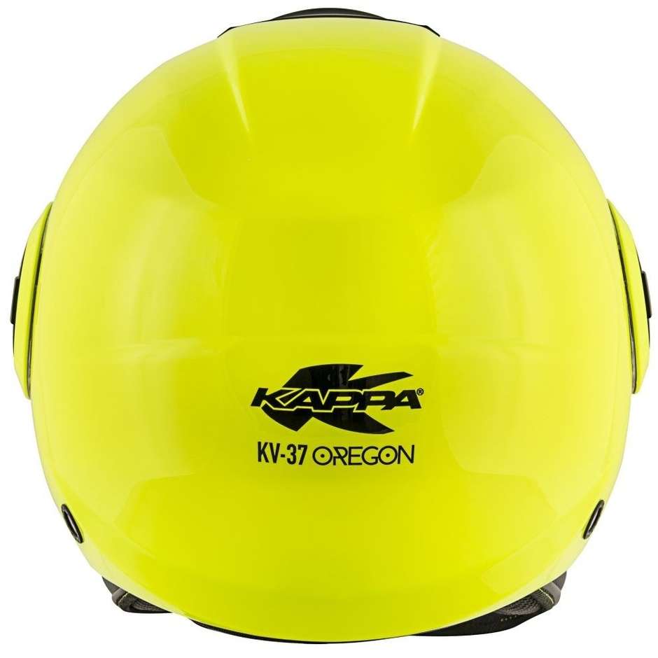 Helmet Moto Jet Double Visor Kappa KV37 OREGON Basic Yellow Fluo