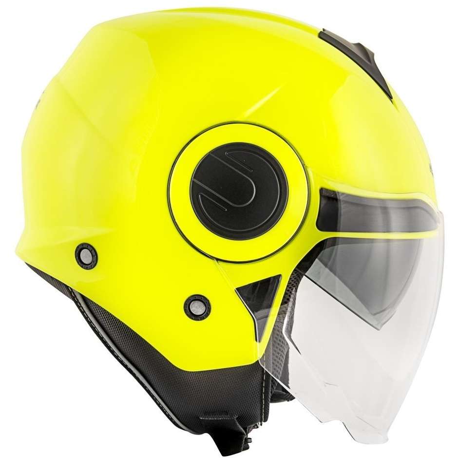Helmet Moto Jet Double Visor Kappa KV37 OREGON Basic Yellow Fluo