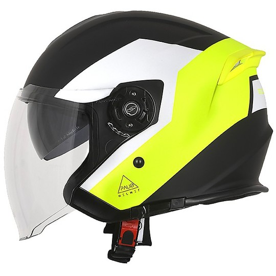 Helmet Moto Jet Double Visor Origin PALIO 2.0 EKO Matte Black Yellow White