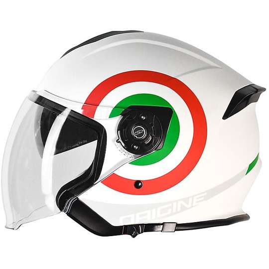 Helmet Moto Jet Double Visor Origin Palio 2.0 Italy 2.0 White
