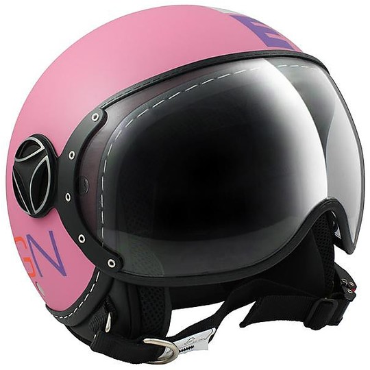 Helmet Moto Jet for Child Momo Design FGTR BABY Matt Pink Decal Muticolor