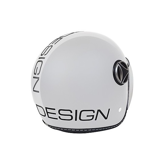 Helmet Moto Jet for Child Momo Design JET-BABY Glossy White Decal Black