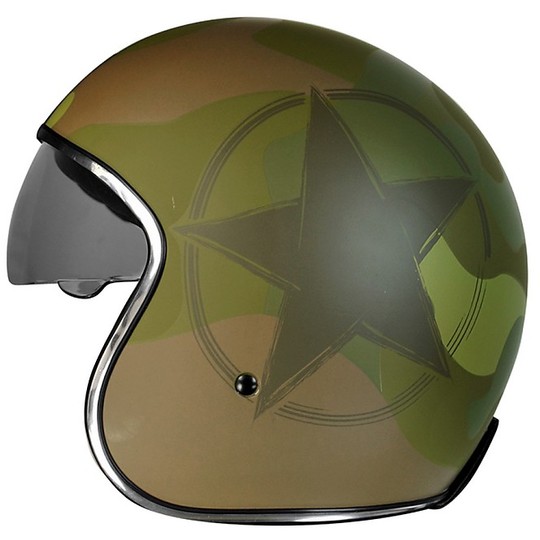 Helmet Moto Jet Origin Sprint Vintage Custom Army Green
