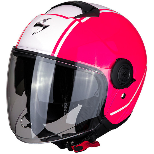 Helmet Moto Jet Scorpion Exo-City Pink Avenue White