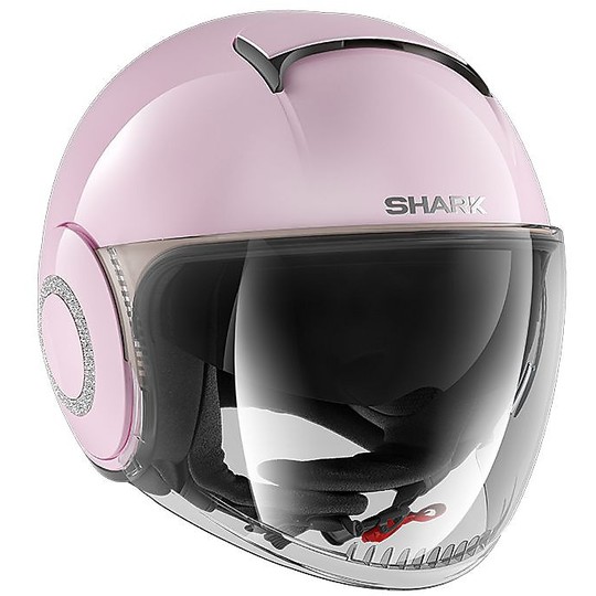 Helmet Moto Jet Shark NANO Crystal Swarovski Blank Pink