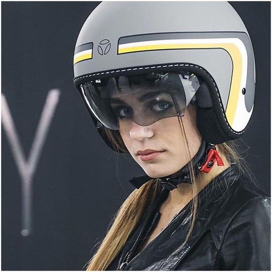 Helmet Moto Jet Vintage Momo Design EAGLE Vintage Titanium Matt