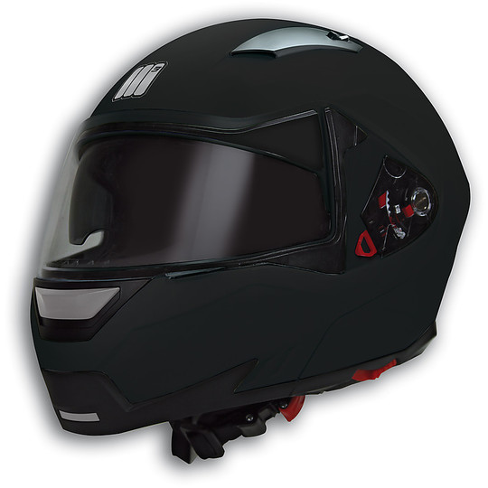 Helmet Moto Modular be opened Motocubo Flup Cube Pro Matte Black Dual Visor