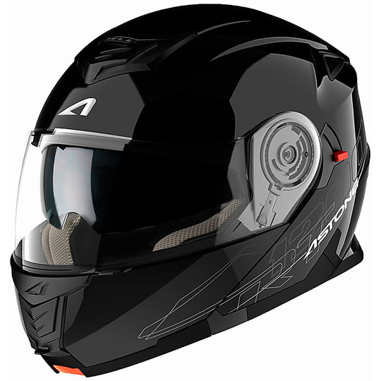 Helmet Moto Modular Double approval Astone RT 1200 Gloss Black
