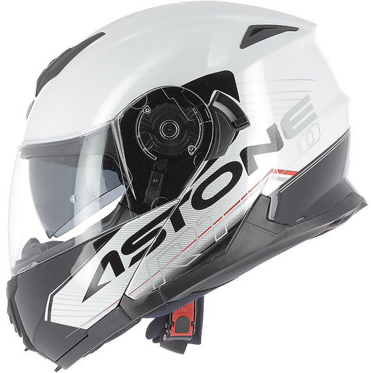 Helmet Moto Modular Double approval Astone RT 1200 Touring Black White