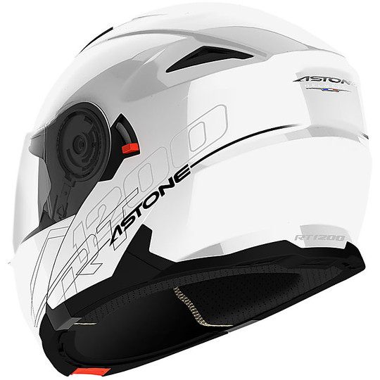 Helmet Moto Modular Double approval Astone RT 1200 White