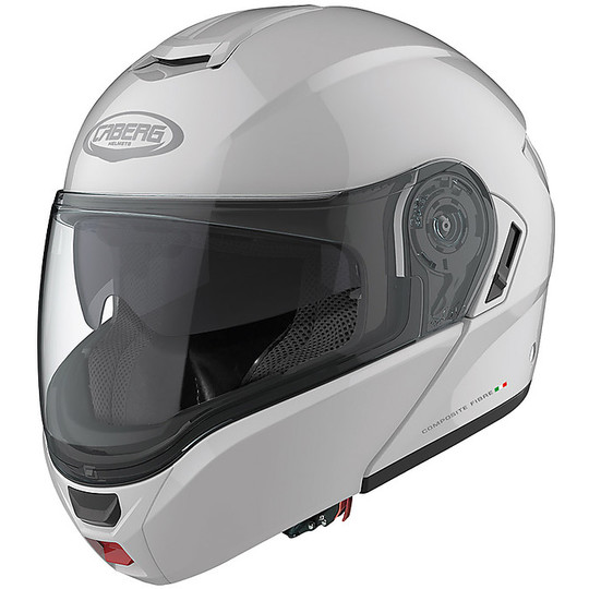 Helmet Moto Modular Fiber Caberg LEVO White Metal