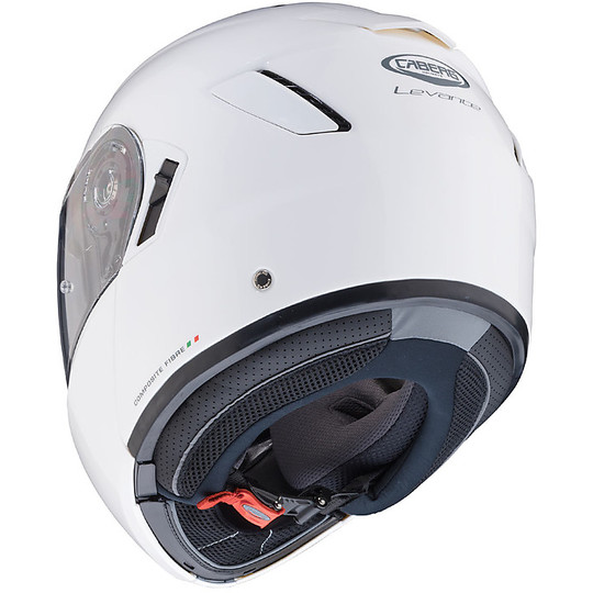Helmet Moto Modular Fiber Caberg LEVO White Metal