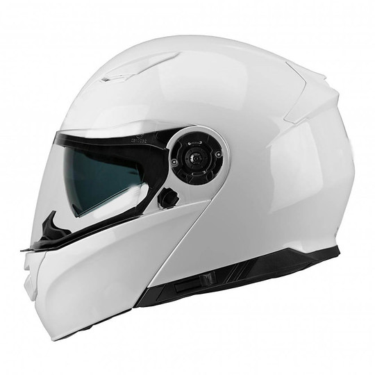 Helmet Moto Modular One Outline 2.0 Double Visor Black White