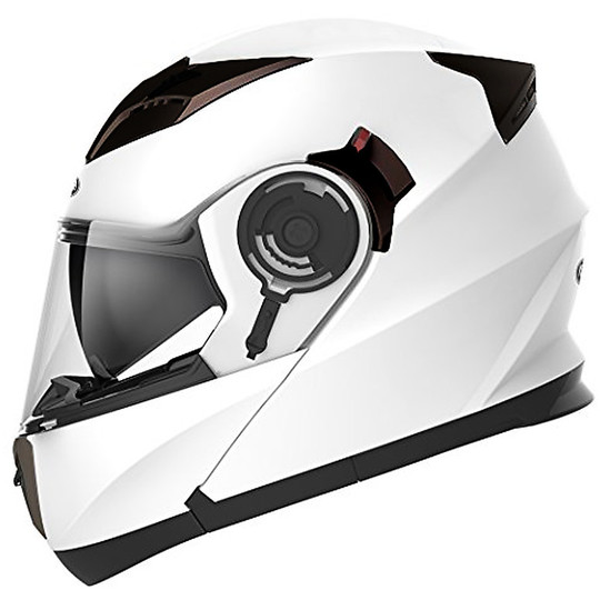 Helmet Moto Modular Ska-P 5XH ROAD Gloss White