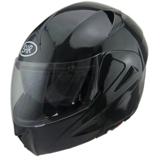 Helmet Moto Modular Steering BHR 705 Sport Double Visor Gloss Black