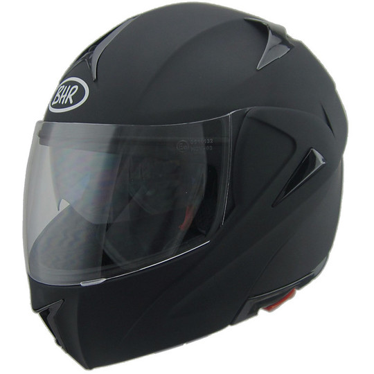 Helmet Moto Modular Steering BHR 705 Sport Double Visor Matt Black
