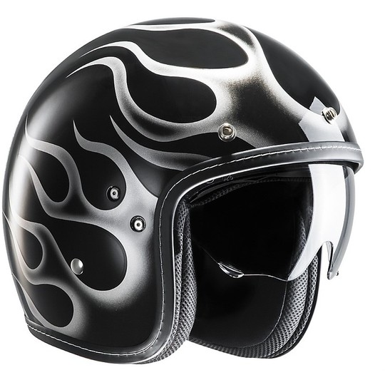 Helmet Motorcycle Helmet Vintage HJC FG-70s Aries MC5 Black White