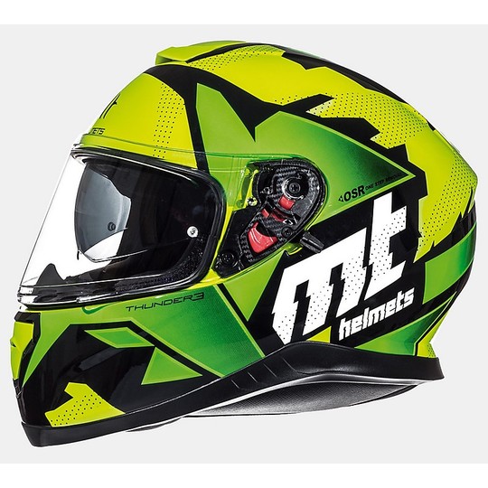 Helmet MT Helmets Thunder3 Full Face Helmet SV Torn Giallo Fluo Verde