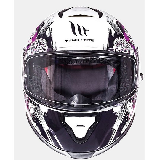 Helmet MT Helmets Thunder3 Full Face Helmet SV Wild Garden White Glossy Pink