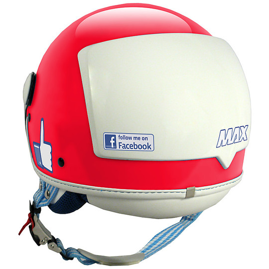Helmet New Max Facebook The Social Network Coral Glossy