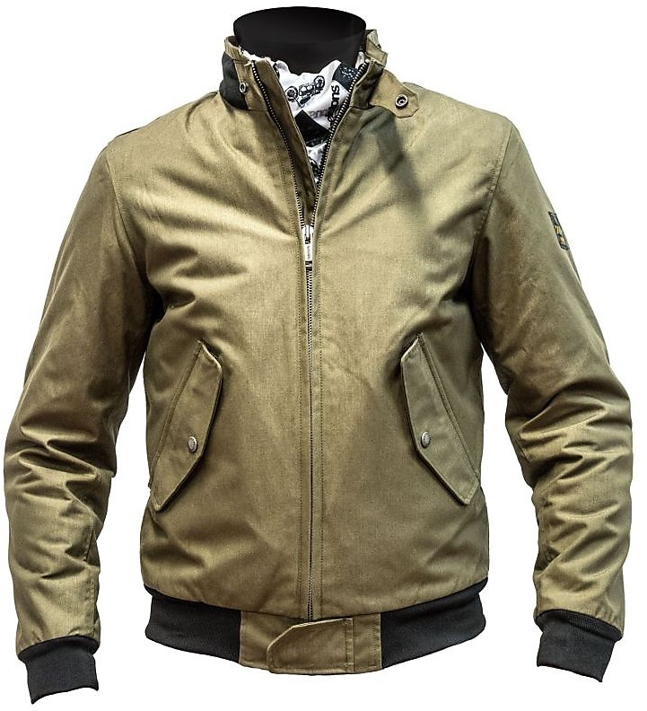 Helstons Fabric Motorcycle Jacket Model Nova Verde Khaki For Sale