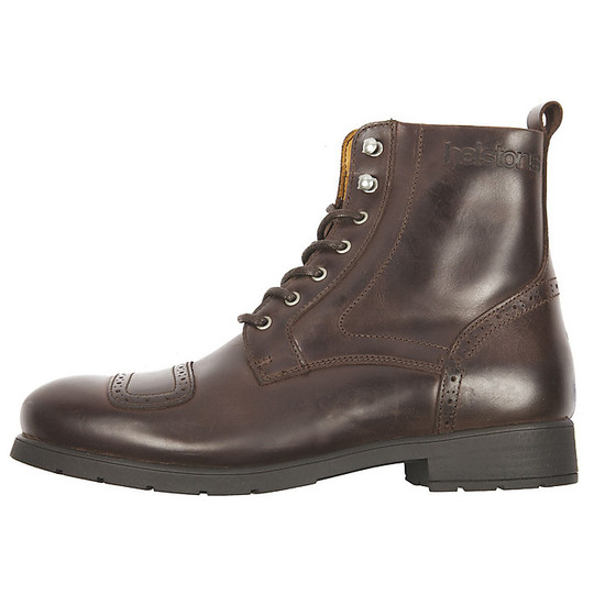 Helstons Leather Motorcycle Boots Model Urban Travel Couleur Marron