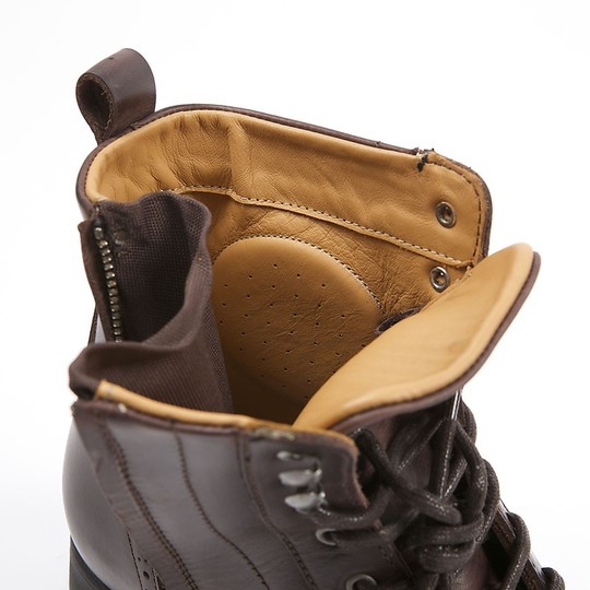 Helstons Leather Motorcycle Boots Urban Travel Model Brown Color