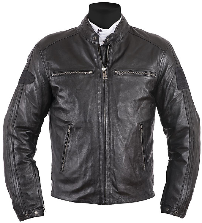 Helstons Leather Motorcycle Jacket Model Ace Rag Black Vintage For Sale ...