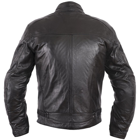 Helstons Leather Motorcycle Jacket Model Ace Rag Black Vintage