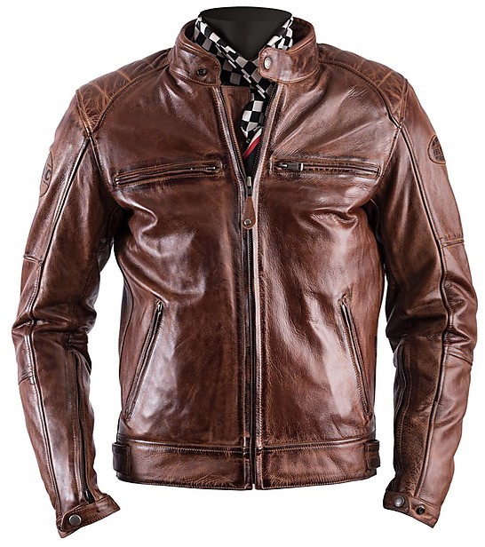 Helstons Leather Motorcycle Jacket Model Track Crust Camel For