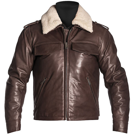 Helstons Leather Motorcycle Jacket Model Tribe Natural Brown