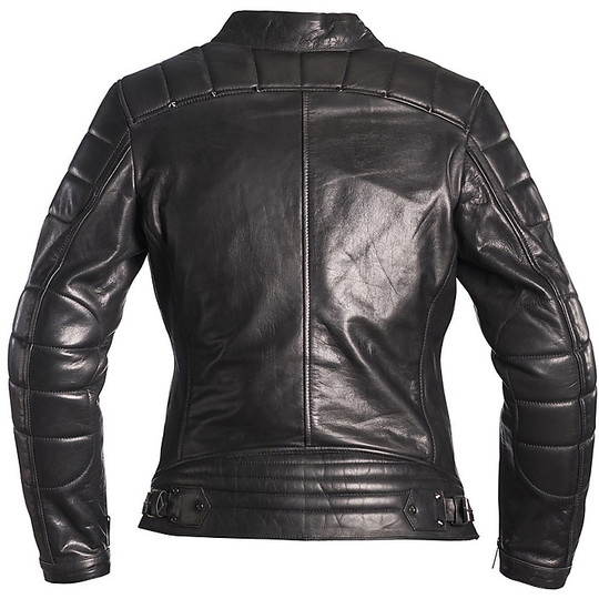 Helstons Leather Motorcycle Jacket Woman Model Laureen Lady Black