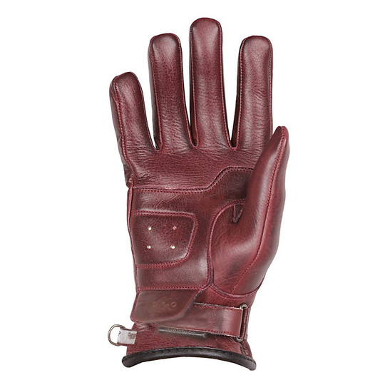Helstons Leather Winter Motorcycle Gloves Model Nelly Bordeaux