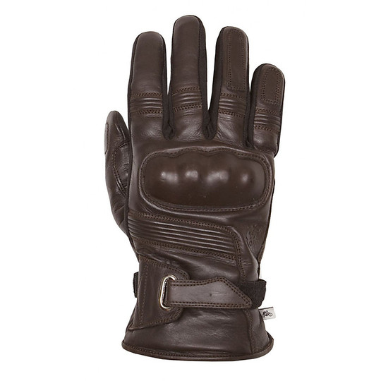Helstons Leather Winter Motorcycle Gloves Vertigo Model Brown